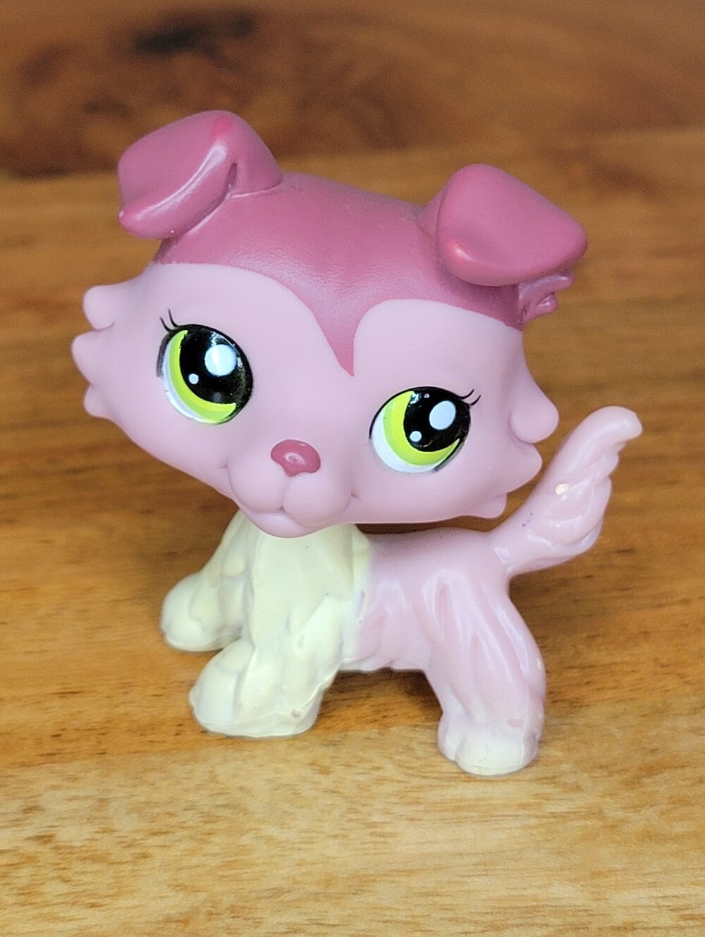 Hasbro Littlest Pet Shop (LPS) Pink Plum Collie #1723 Outdoor Adventure Pet